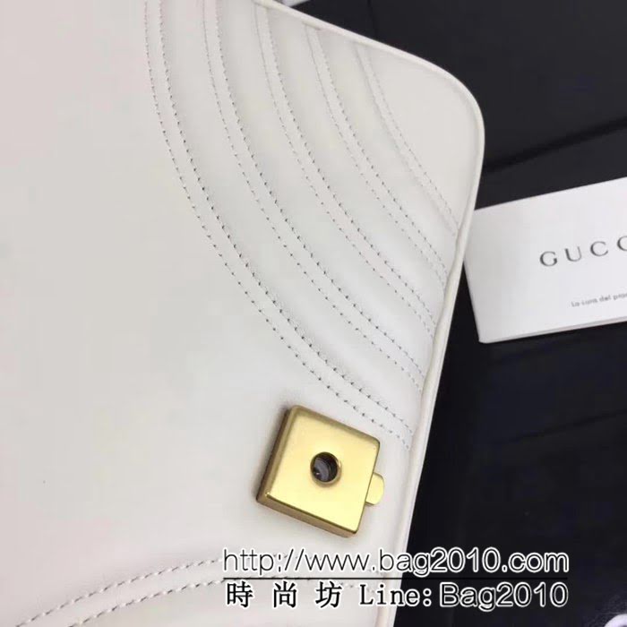 GUCCI古馳頂級原單 新款專櫃品質 實物實拍 443496 米白鏈條包 HY1179